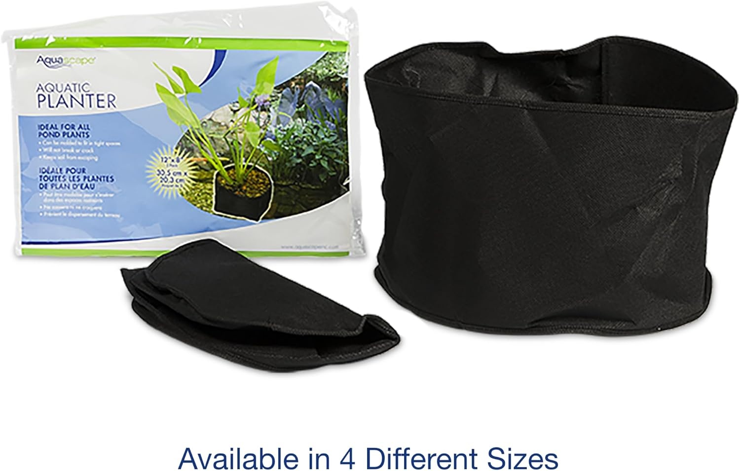 Aquascape 98500 Fabric Plant Pot 12″ Round x 8″ Deep (2 Pack) for Pond Water Feature and Garden(14 x 7 in)