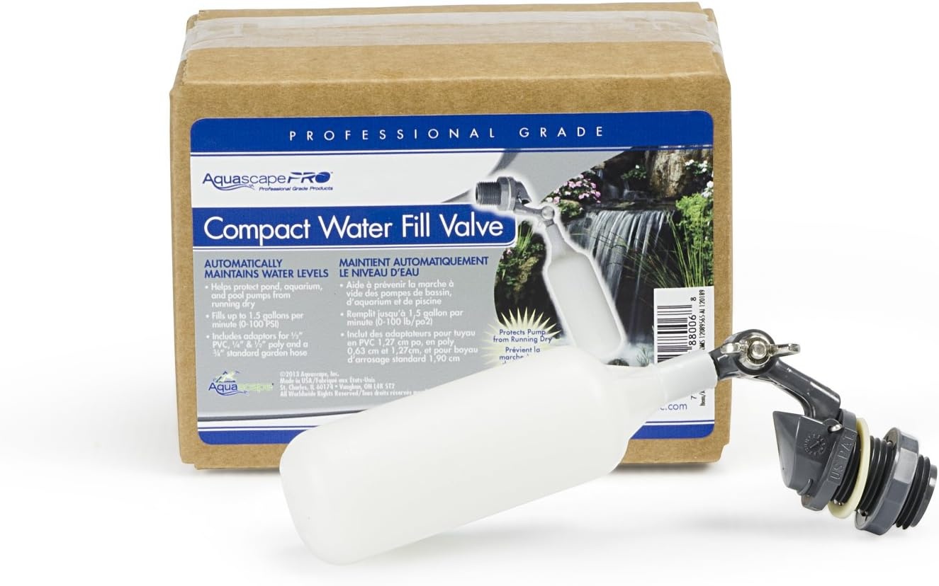Aquascape 88006 Compact Water Fill Valve for Pond Water Feature Waterfall and Garden
