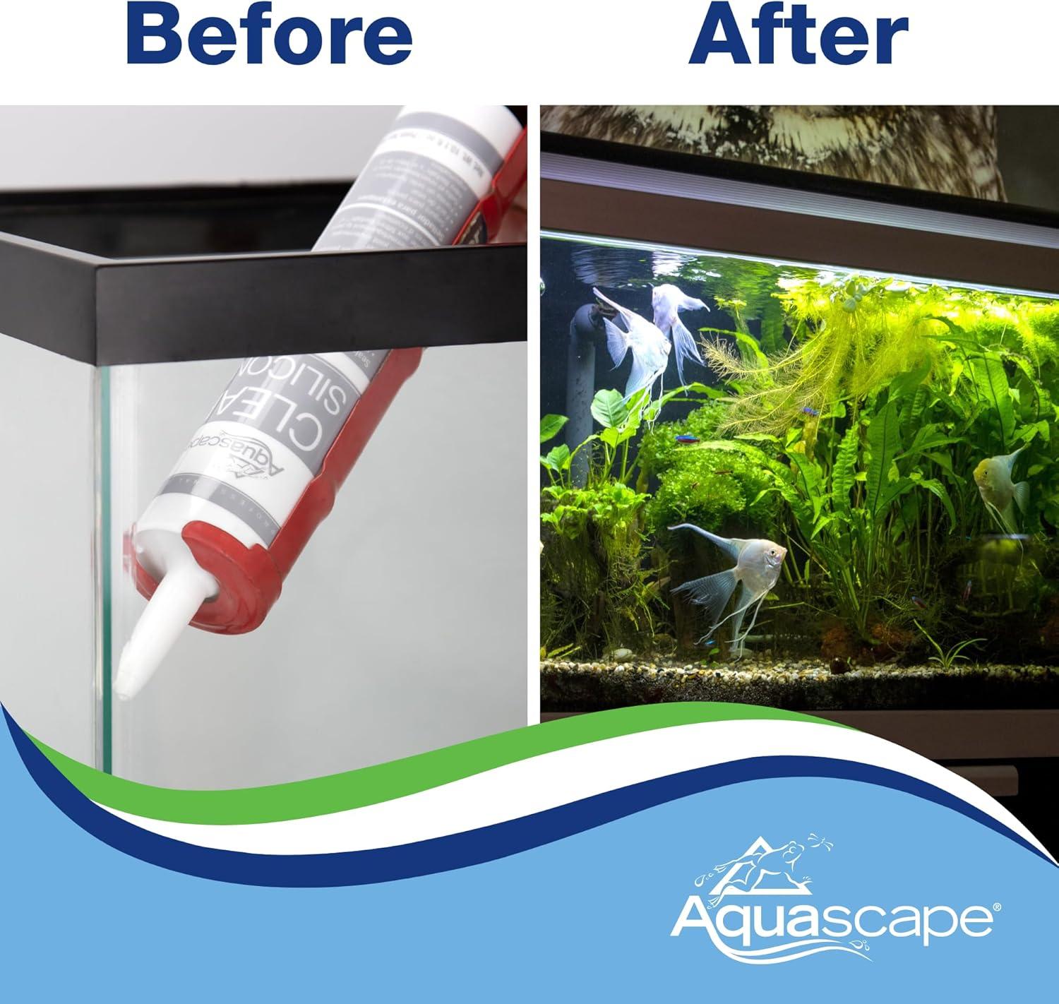 Aquascape Black Silicone Sealant – Fish-Safe Waterproof Silicone for Ponds, Aquariums, Terrariums, and Home Repairs, 4.7 oz Tube, 22010(Clear)