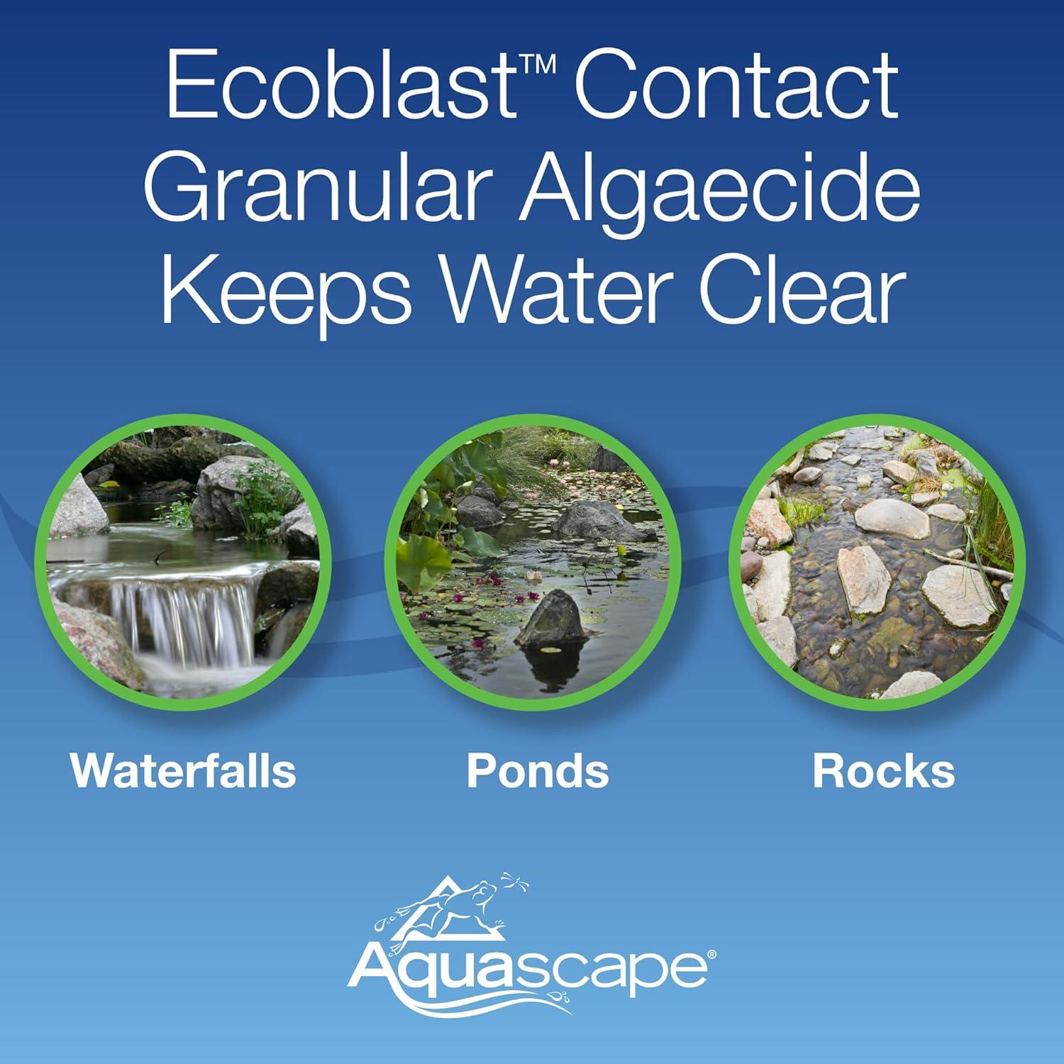 Aquascape EcoBlast Contact Granular Algaecide for Ponds, Waterfalls, Fountains, Streams, and Rocks, 7 lb / 3.2 kg, 29313(8.8 Ounces)