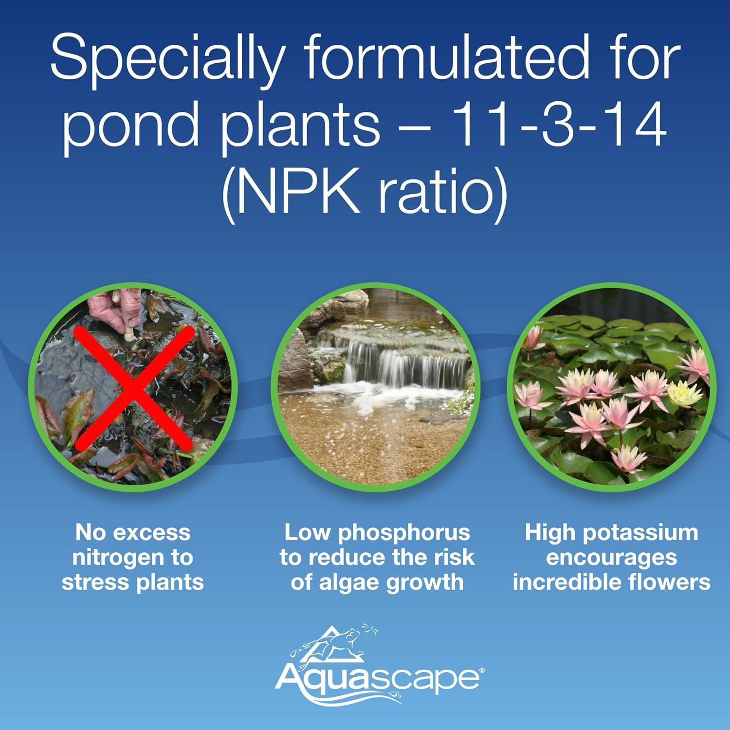 Aquascape Once-A-Year Pond Plant Fertilizer Capsules, 6-Pack, Easy Annual Feeding for Aquatic Plants, Safe for Fish, 89010(Granular)
