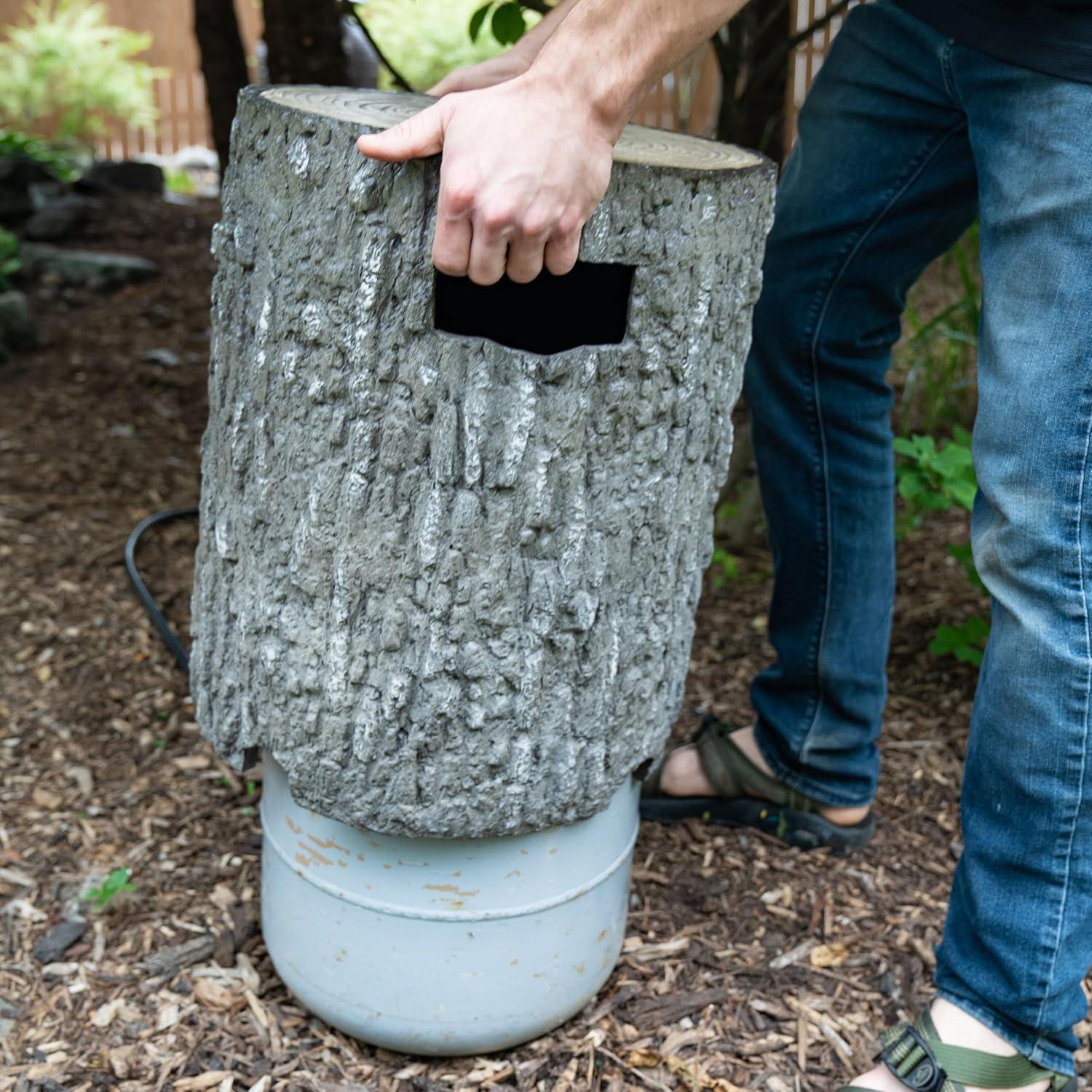 Aquascape Faux Wood Stump Propane Tank Cover, 78345