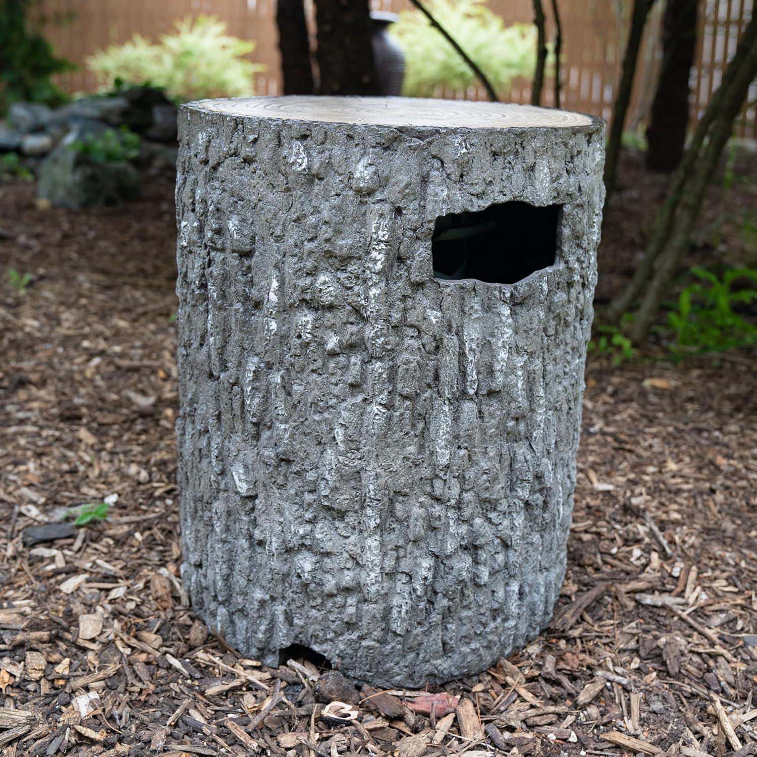 Aquascape Faux Wood Stump Propane Tank Cover, 78345