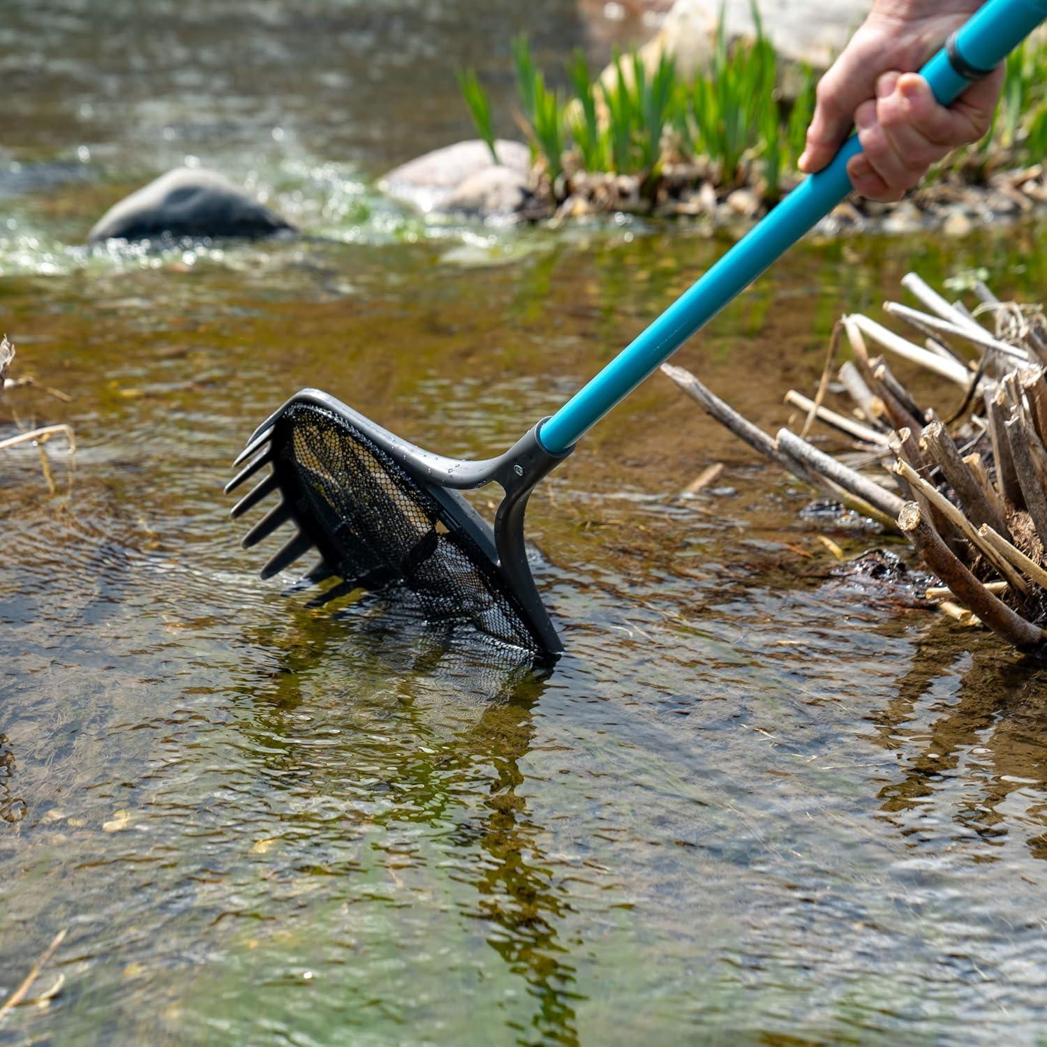 Aquascape Pond Shark Net, Skimming, Maintenance and Water Garden Tool, Extends 60-inch | 74004(96-inch)