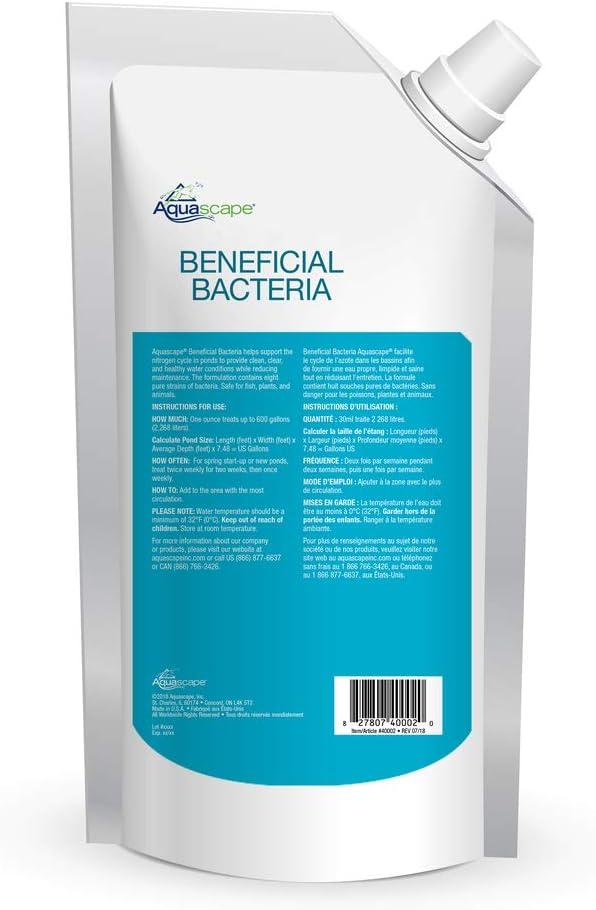 Aquascape Beneficial Bacteria Liquid Water Treatment for Ponds and Water Gardens (Refill Pouch / 32 Oz)