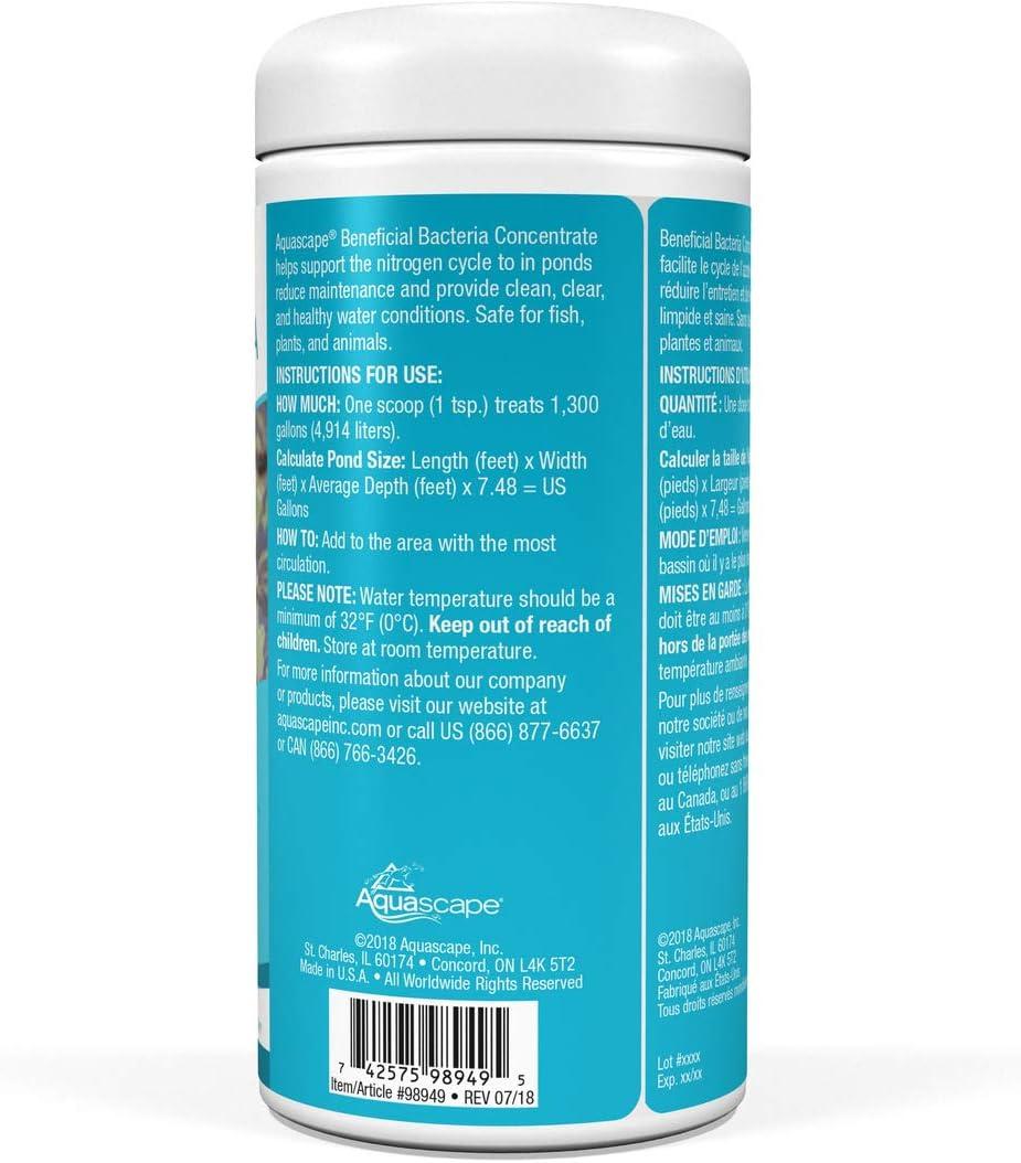 Aquascape Dry Beneficial Bacteria for Pond and Water Features, 4.4-Ounce | 98925,White(1.1 lb)