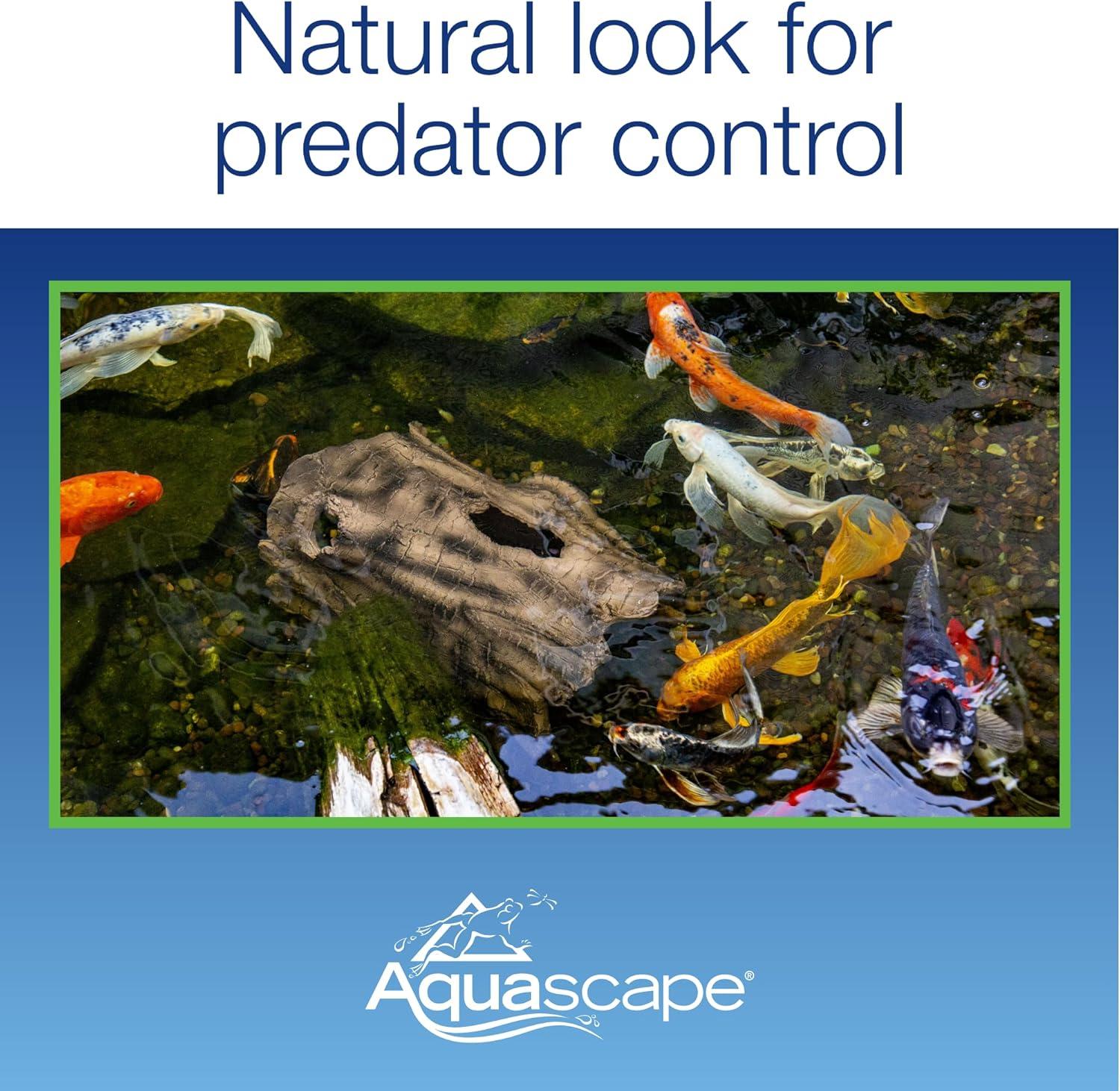 Aquascape Faux Log Fish Cave for Pond, Koi Predator Control | 78324(Log)