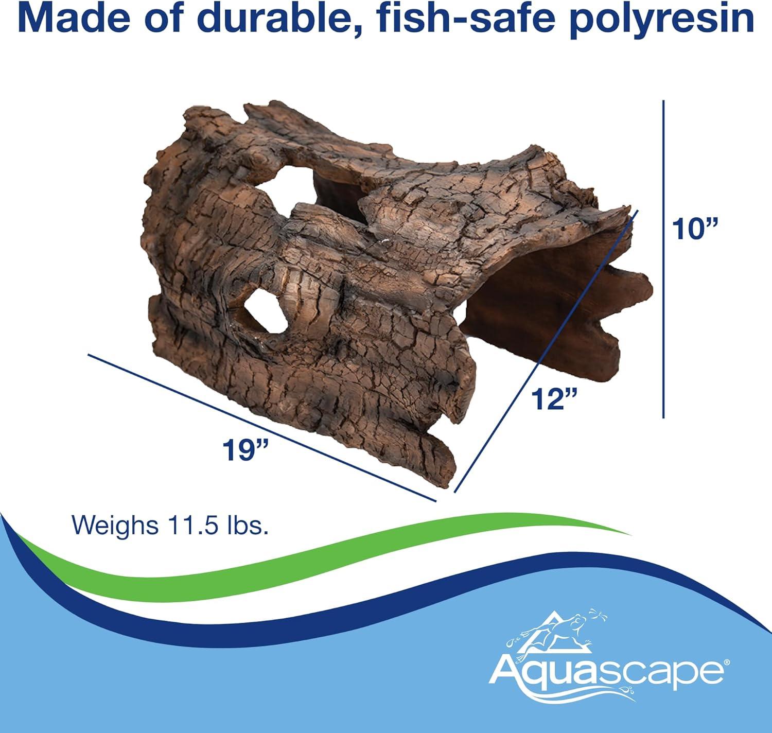 Aquascape Faux Log Fish Cave for Pond, Koi Predator Control | 78324(Log)