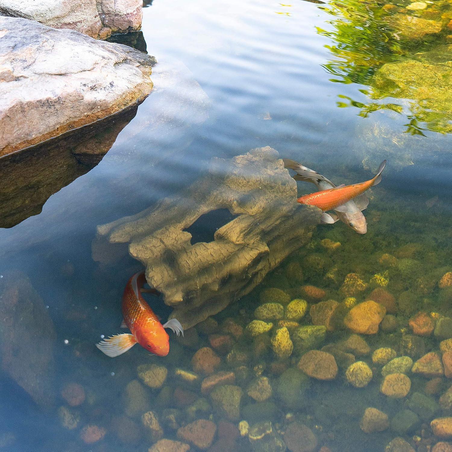 Aquascape Faux Log Fish Cave for Pond, Koi Predator Control | 78324(Log)