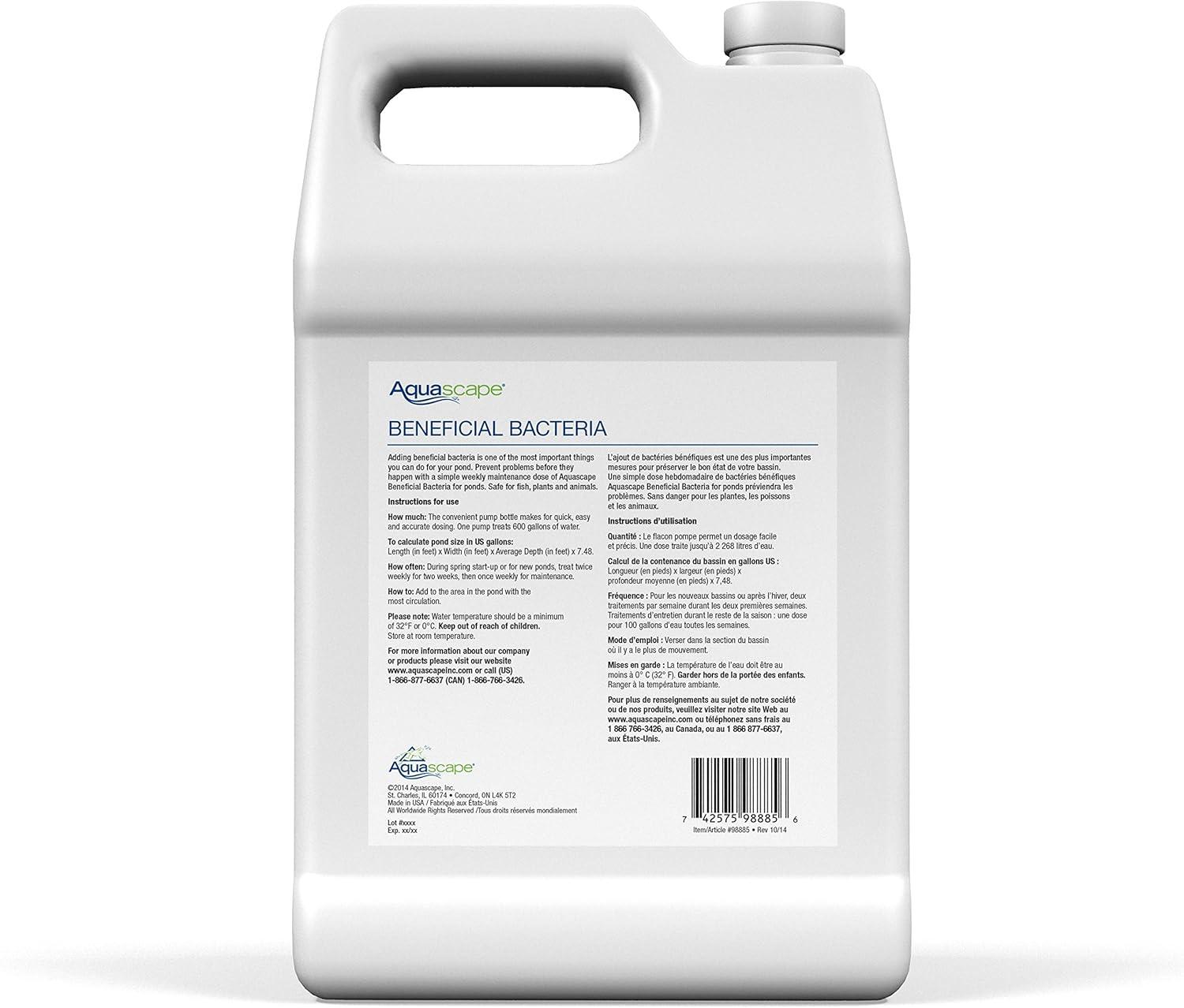 Aquascape – Beneficial Bacteria for Ponds – 8.45 oz Liquid(3.78-L / 1-gal)