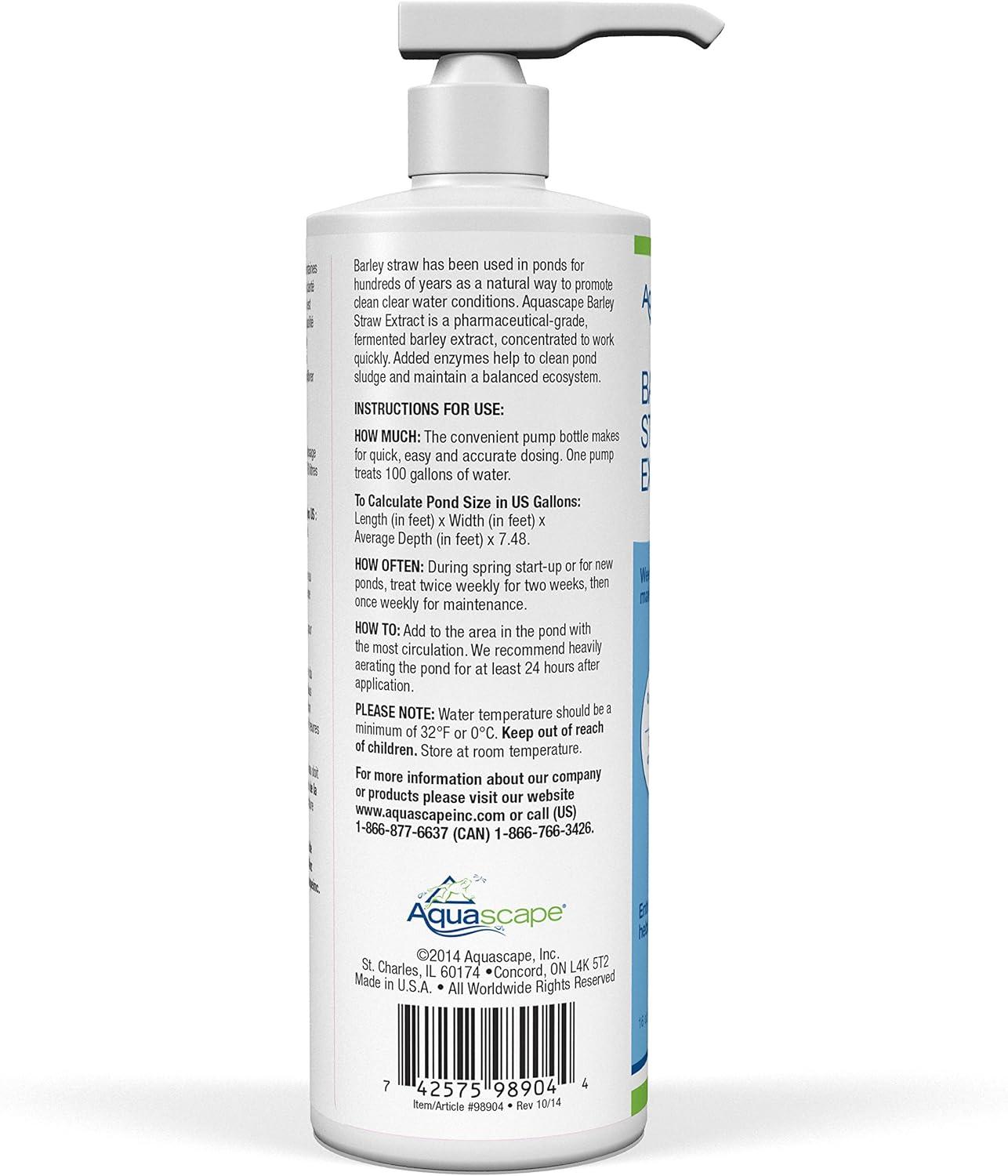 Aquascape 98904 Barley Straw Extract for Pond and Stream Features, 16-Ounce