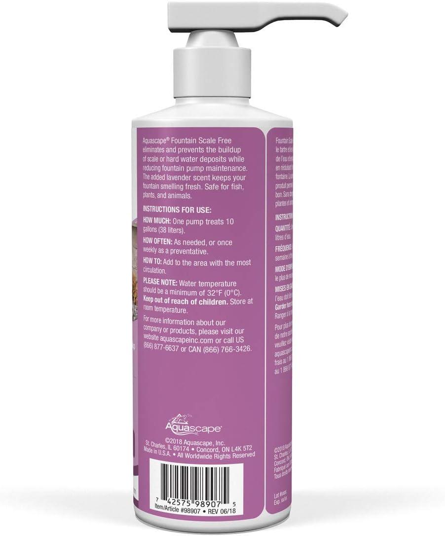Aquascape 98907 Fountain Scale Free Treatment 250 ml/8.5 oz for Water Feature and Garden