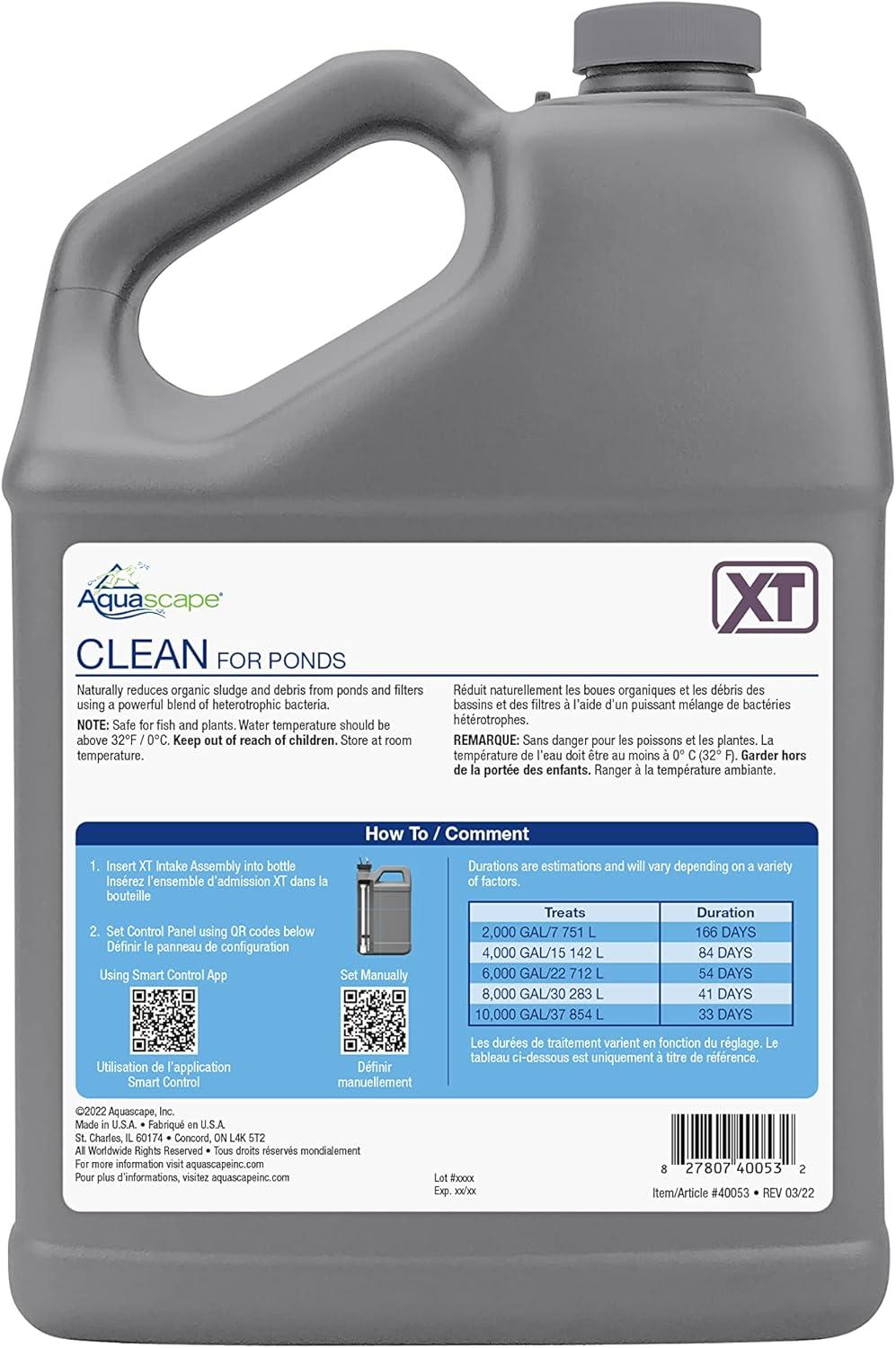 Aquascape Clean Water Treatment for Smart Pond Dosing System XT, 1 Gal / 3.78L, 40053(1 Gal)