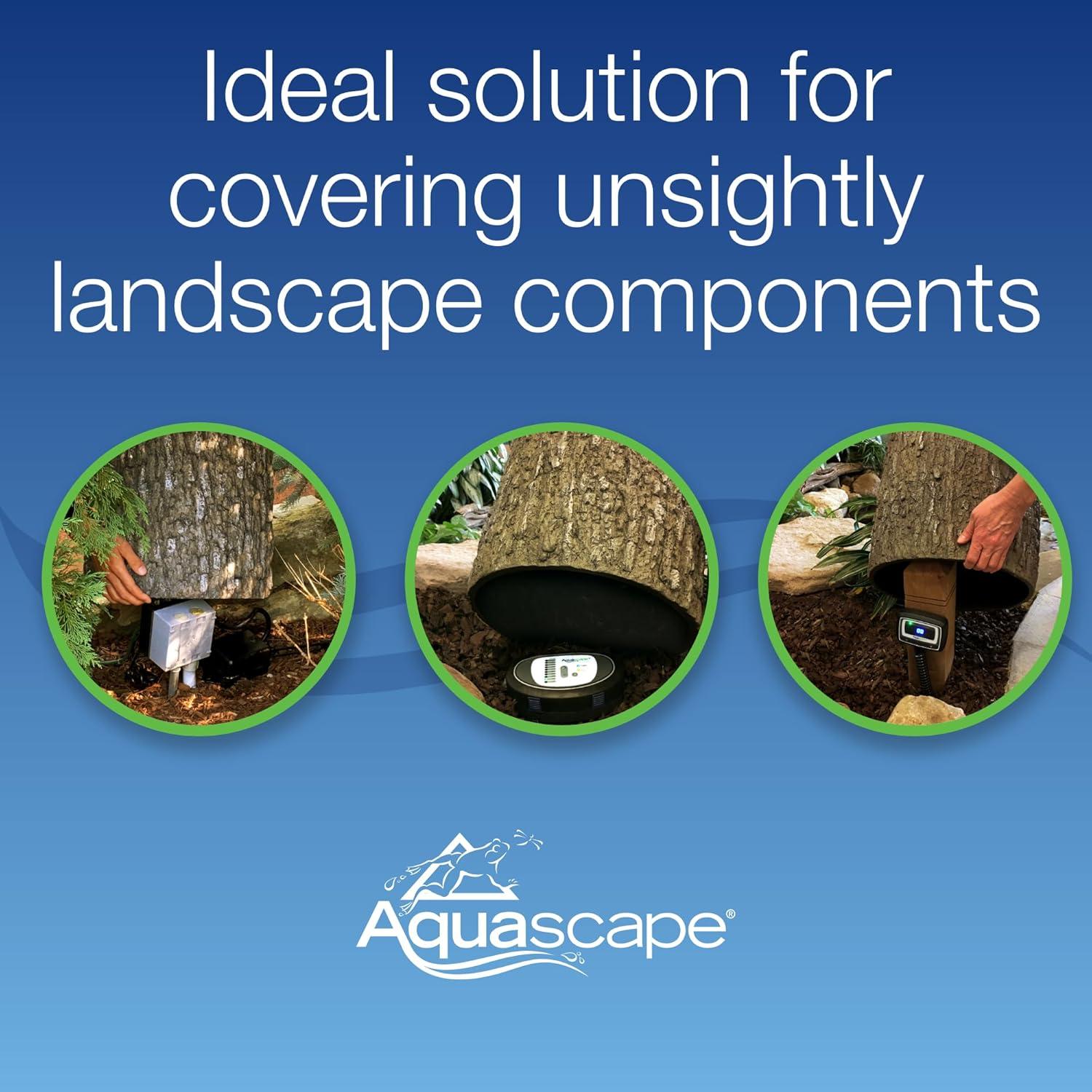 Aquascape Faux Oak Stump Cover for Yard, Landscape, and Garden | 78259(Cover)