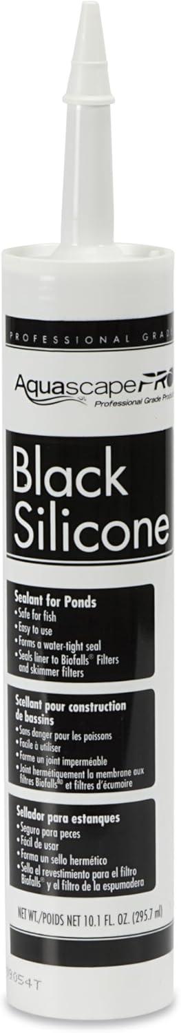 Aquascape Black Silicone Sealant – Fish-Safe Waterproof Silicone for Ponds, Aquariums, Terrariums, and Home Repairs, 4.7 oz Tube, 22010(Black)
