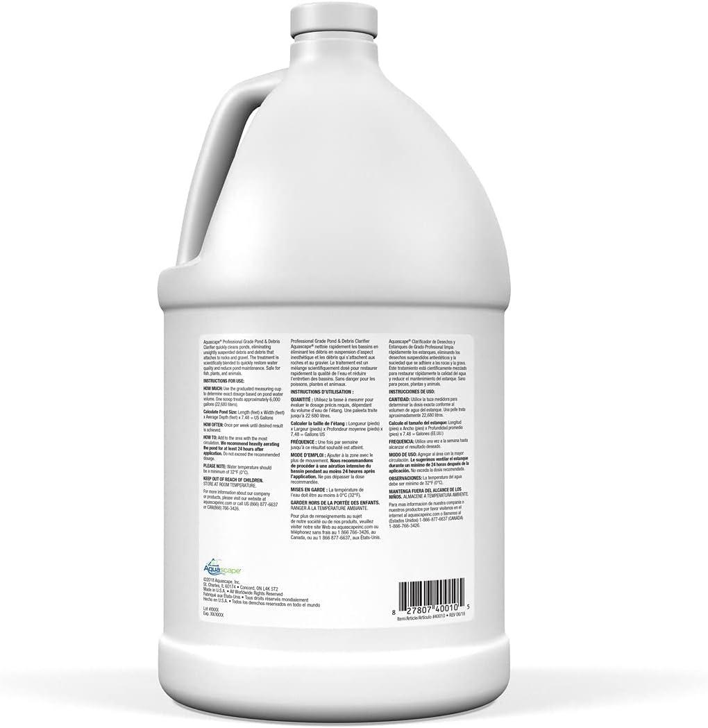 Aquascape 40010 AquascapePRO Pond and Debris Clarifier Water Treatment for Pond Water Feature and Garden, 1 Gallon