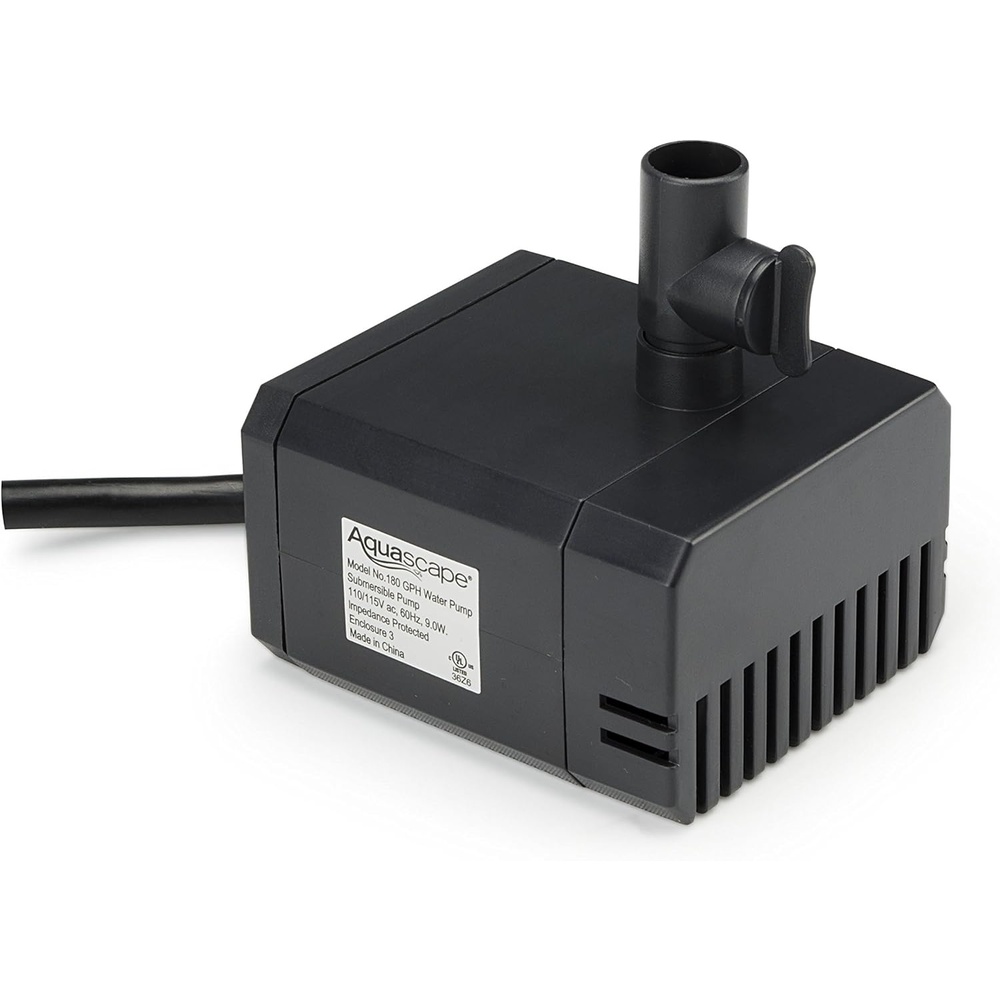 Aquascape Submersible 70 GPH Water Pump for Fountains, Waterfalls, Ponds, Aquariums, Filters, 91023(180 GPH)