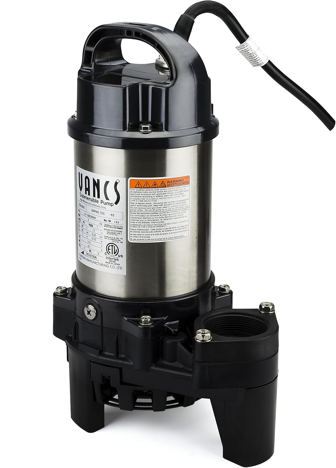 Aquascape 29495 Tsurumi 8PN Pump 50PN2.75S Solids Handling Skimmer Pondless Waterfall Vault Vertical 5520 GPH for Pond Water Feature Garden(5 520 GPH)