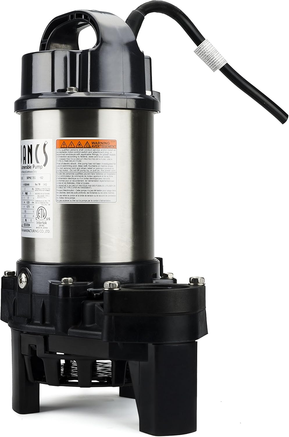 Aquascape 29495 Tsurumi 8PN Pump 50PN2.75S Solids Handling Skimmer Pondless Waterfall Vault Vertical 5520 GPH for Pond Water Feature Garden(5 520 GPH)