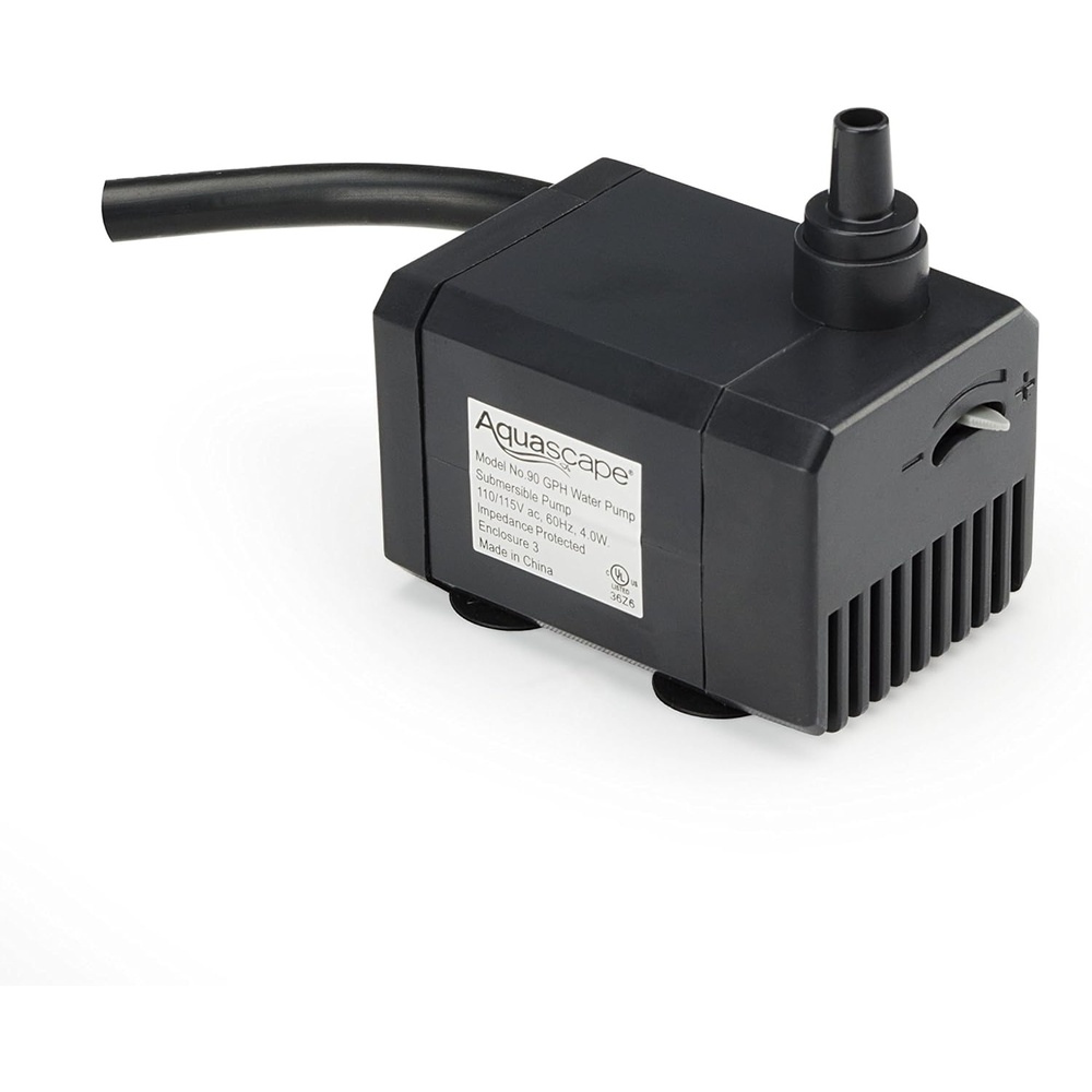 Aquascape Submersible 70 GPH Water Pump for Fountains, Waterfalls, Ponds, Aquariums, Filters, 91023(90 GPH)