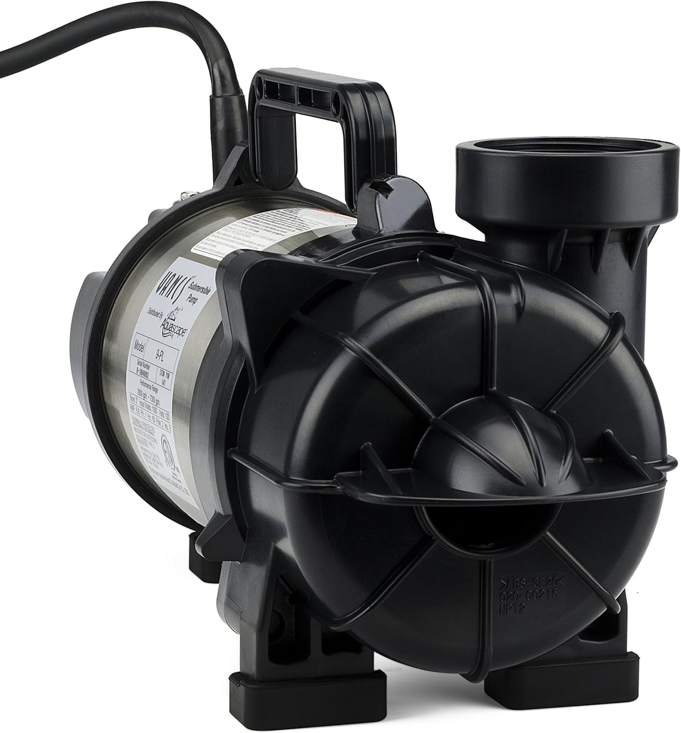 Aquascape 29976 Tsurumi 5PL Pump Solids Handling Skimmer and Pondless Waterfall Vault for Pond Water Feature Waterfall Garden, 5100 GPH 20 feet Cord 2 inch Discharge(9-PL 7000)