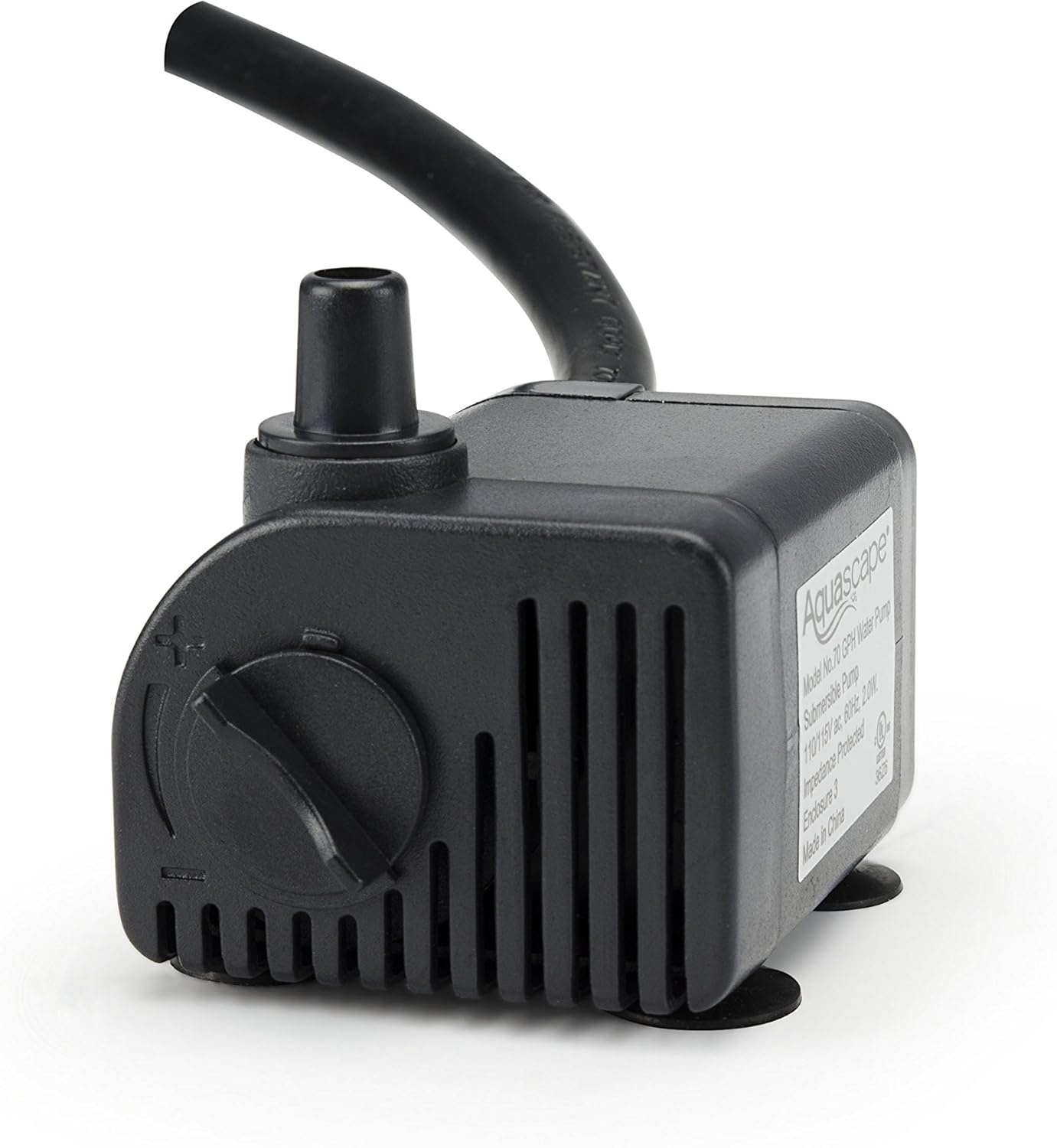 Aquascape Submersible 70 GPH Water Pump for Fountains, Waterfalls, Ponds, Aquariums, Filters, 91023(70 GPH)