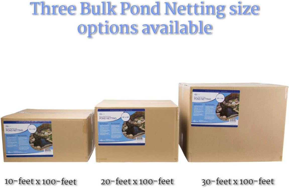 Aquascape Protective Pond Netting, Contractor Grade, Bulk, for Pond and Water Garden, 30 Feet x 100 Feet | 74003(10 Feet x 100 Feet)
