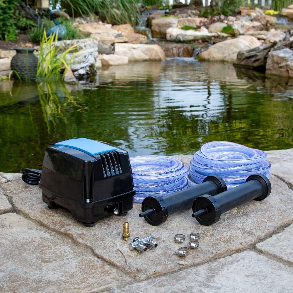 Aquascape Pro Air 20 Pond Aerator and Aeration Kit with Tubing and Self-Cleaning Diffuser, Out-Door Rated| 61009(PRO 60 Aerator KIT)