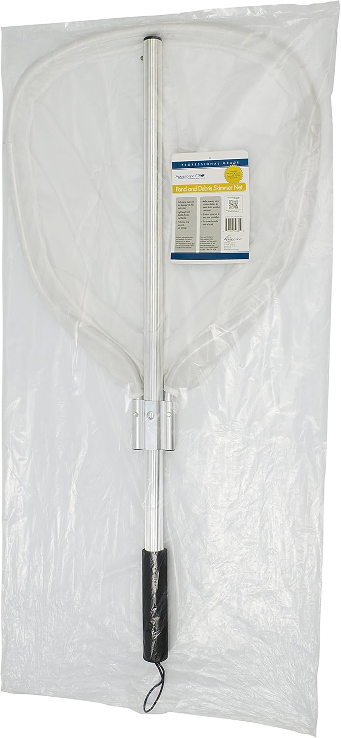 Aquascape 50001 Pond and Debris Skimmer Net Professional Pro Grade | Heavy Duty | 3 Foot Collapsible Handle | Fine Mesh