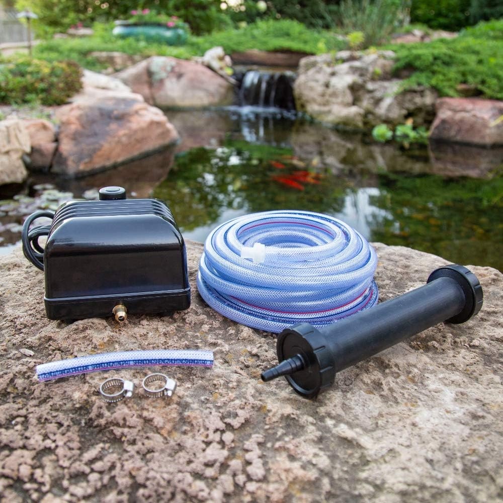 Aquascape Pro Air 20 Pond Aerator and Aeration Kit with Tubing and Self-Cleaning Diffuser, Out-Door Rated| 61009(PRO 20 Aerator KIT)