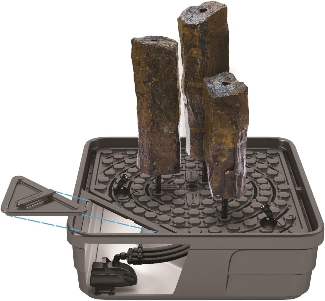Aquascape Mongolian Basalt Columns Water Fountain Kit for Landscape and Garden, Set of 3 Columns | 58089