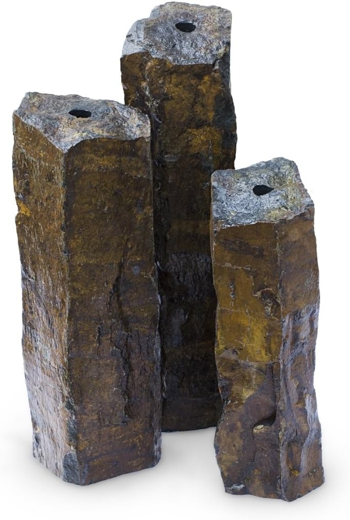 Aquascape Mongolian Basalt Columns Water Fountain Kit for Landscape and Garden, Set of 3 Columns | 58089