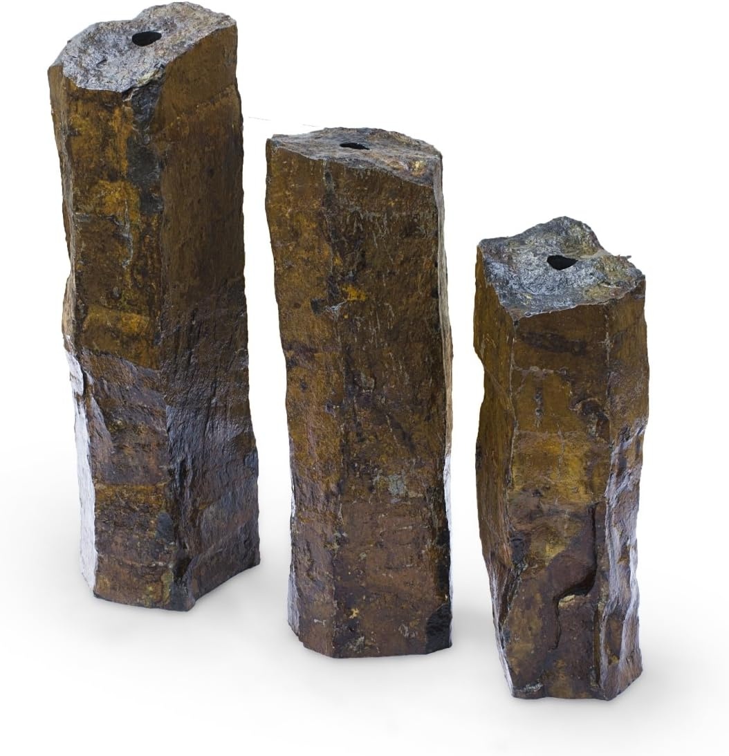 Aquascape Mongolian Basalt Columns Water Fountain Kit for Landscape and Garden, Set of 3 Columns | 58089