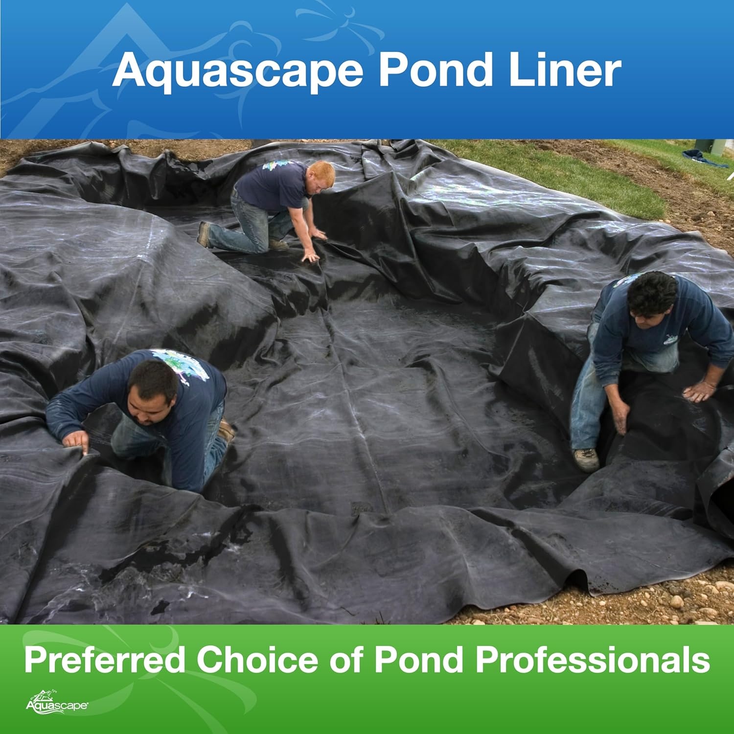 Aquascape PRO Grade EPDM Boxed 45 Mil Liner, Heavy-Duty Fish-Safe Liner for Ponds, Waterfalls, Fountains, and Water Gardens, Flexible and Durable, 15 x 15 Feet, 225 Sq. Ft(30-ft x 10-ft)