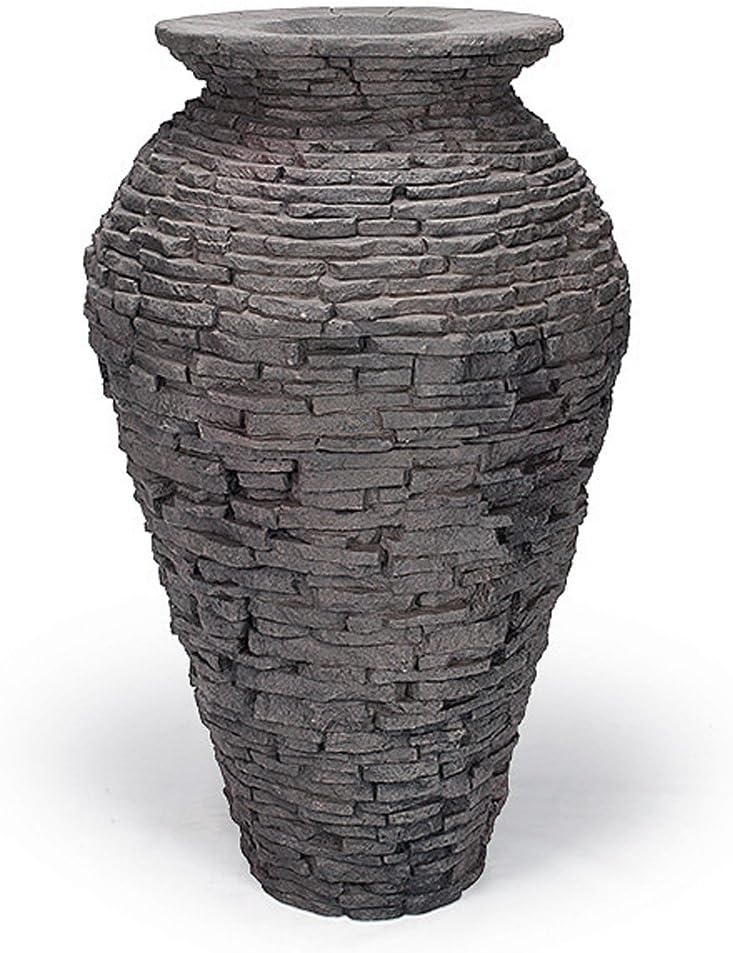 Aquascape 78221 Fire Fountain Stacked Slate Urn Add-On Kit(Urn & Install Kit)