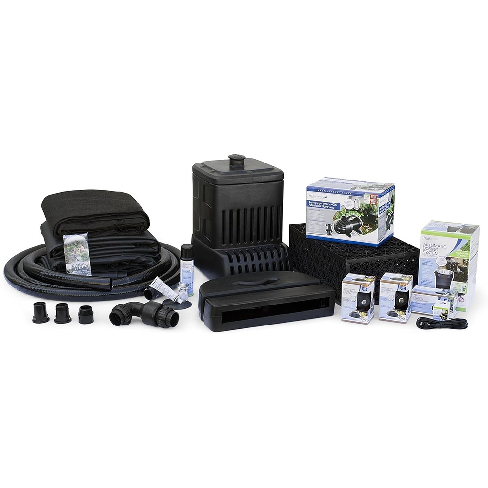 Aquascape Complete Waterfall Kit with 16 Feet Stream, Medium, AquaSurgePRO 2000-4000 Pump, 53039