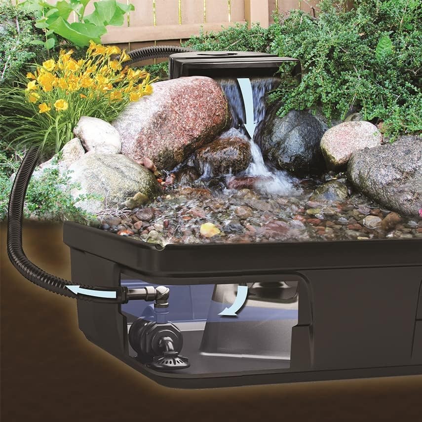 Aquascape Backyard Waterfall Fountain Kit for Landscape and Garden | 83013 Black(Fountain Kit)