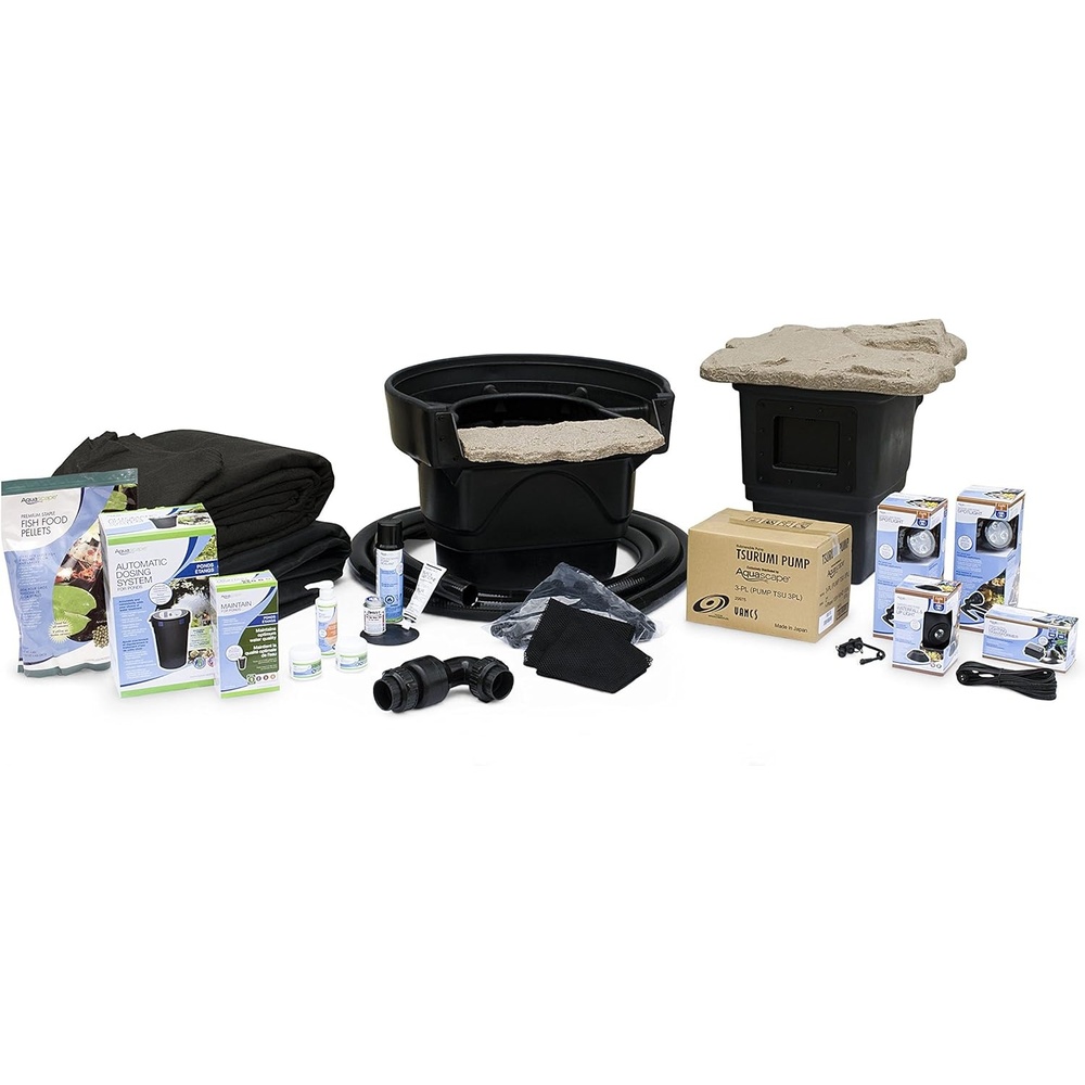 Aquascape 53035 Complete Pond Kit 11 Feet x 16 Feet | Medium | 3PL – 3000 Water Pump