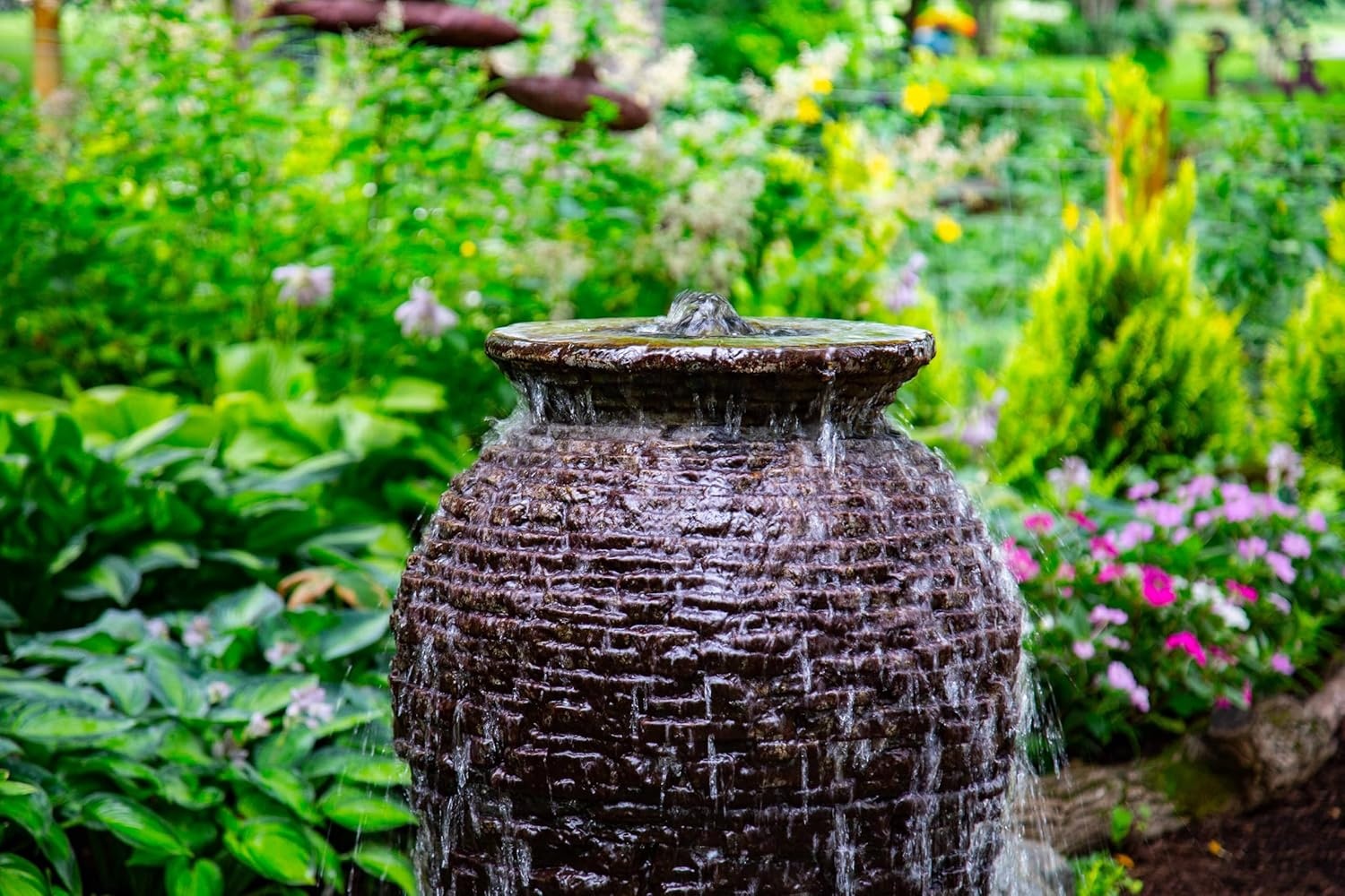 Aquascape 78221 Fire Fountain Stacked Slate Urn Add-On Kit(Urn Only)