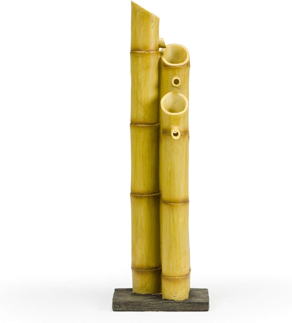 Aquascape Pouring Three-Tier Bamboo Fountain Fountain for Ponds and Water Gardens, Poly-Resin | 78307