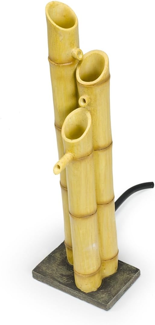 Aquascape Pouring Three-Tier Bamboo Fountain Fountain for Ponds and Water Gardens, Poly-Resin | 78307