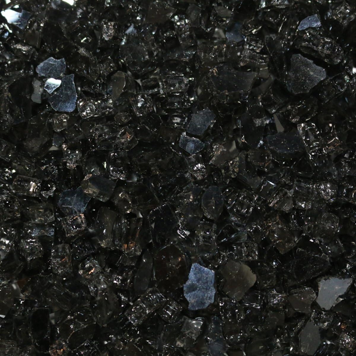 Aquascape Reflective Black Fire Glass for use with Fire and Water Fountains, Fire Places, Fire Pits, and More, 1/4-inch, 10-pounds | 78262(Reflective Black)
