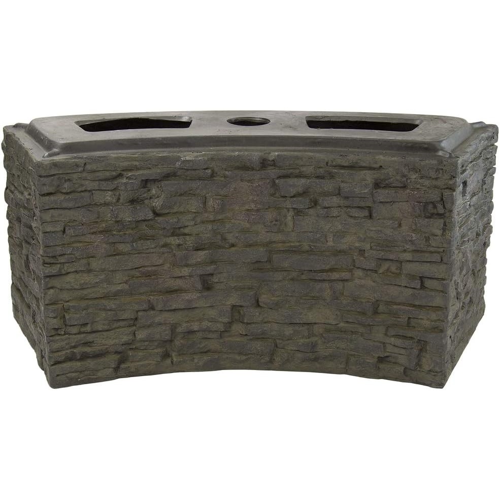 Aquascape Curved Stacked Slate Fountain Wall Base, Small | 78283