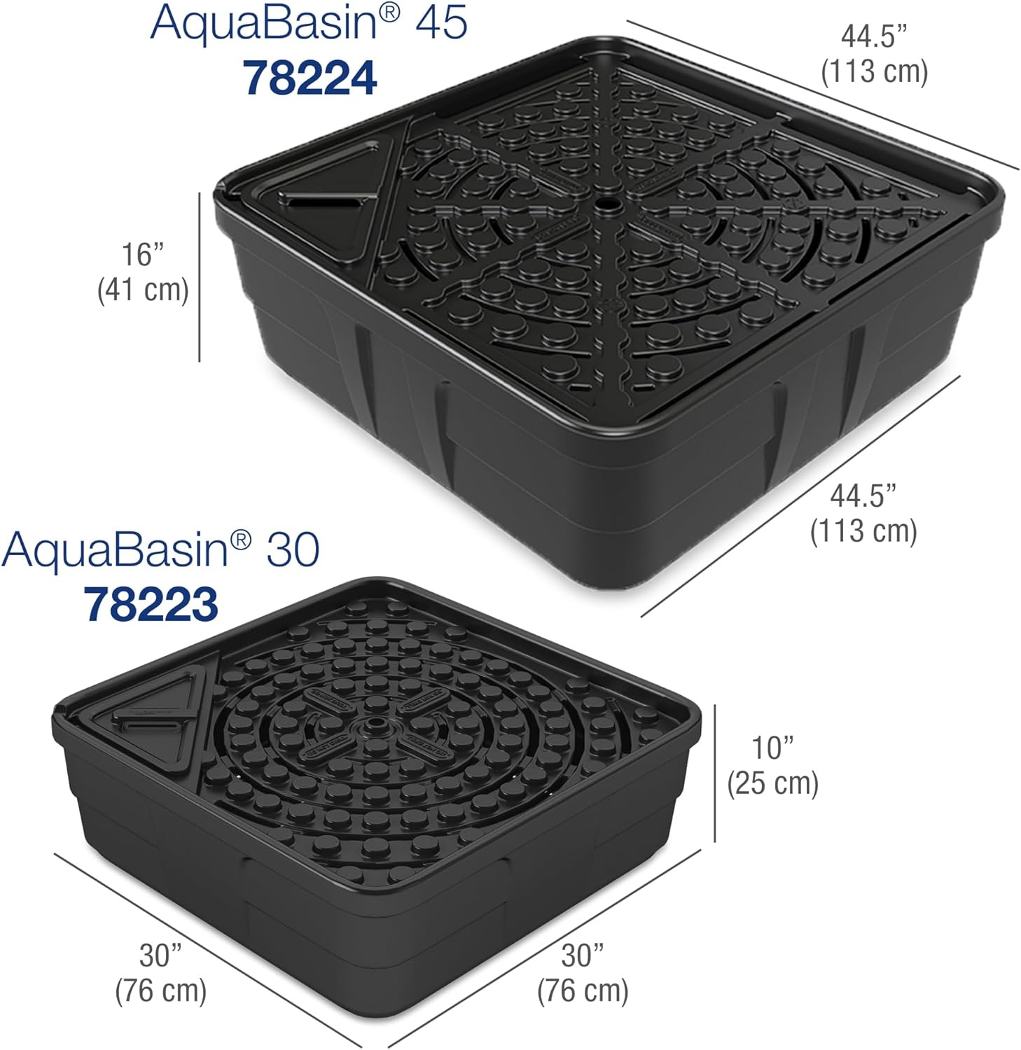 Aquascape AquaBasin 30 Fountain and Water Feature Basin for Landscape and Garden | 78223, Black, 27 Gallon(Basin)