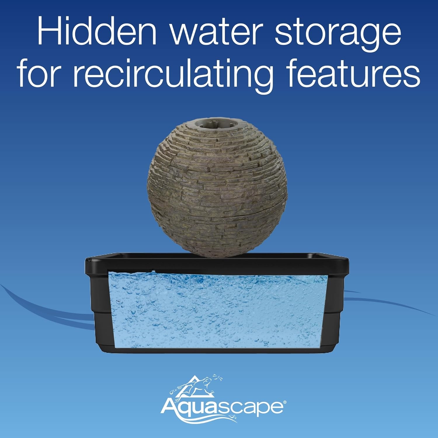 Aquascape AquaBasin 30 Fountain and Water Feature Basin for Landscape and Garden | 78223, Black, 27 Gallon(Basin)