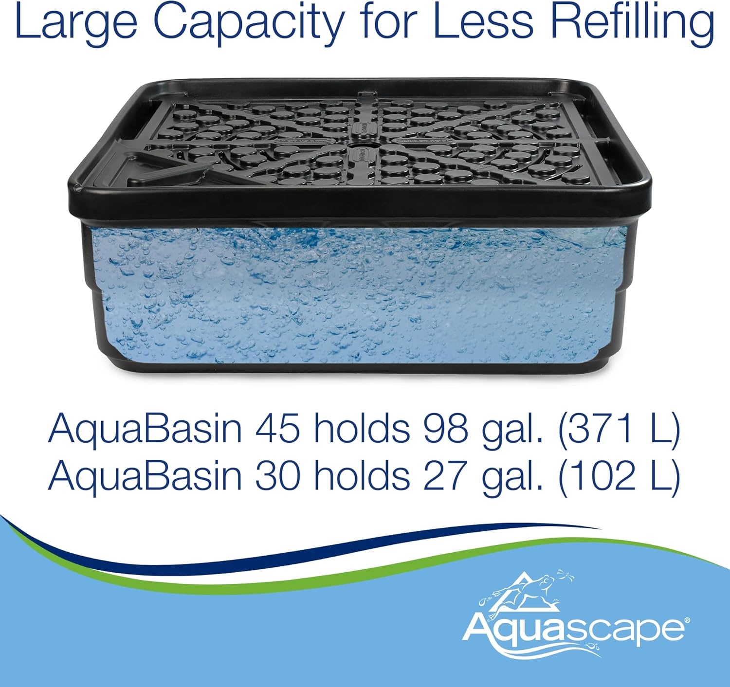 Aquascape AquaBasin 30 Fountain and Water Feature Basin for Landscape and Garden | 78223, Black, 27 Gallon(Basin)