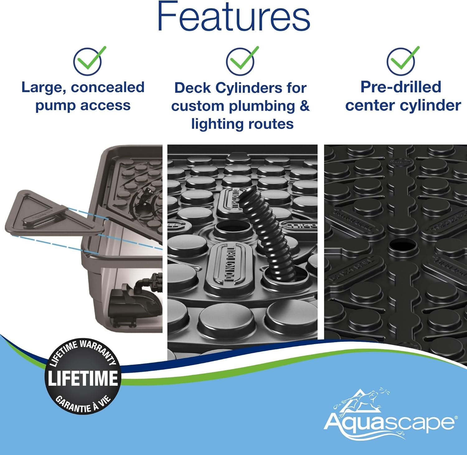 Aquascape AquaBasin 30 Fountain and Water Feature Basin for Landscape and Garden | 78223, Black, 27 Gallon(Basin)