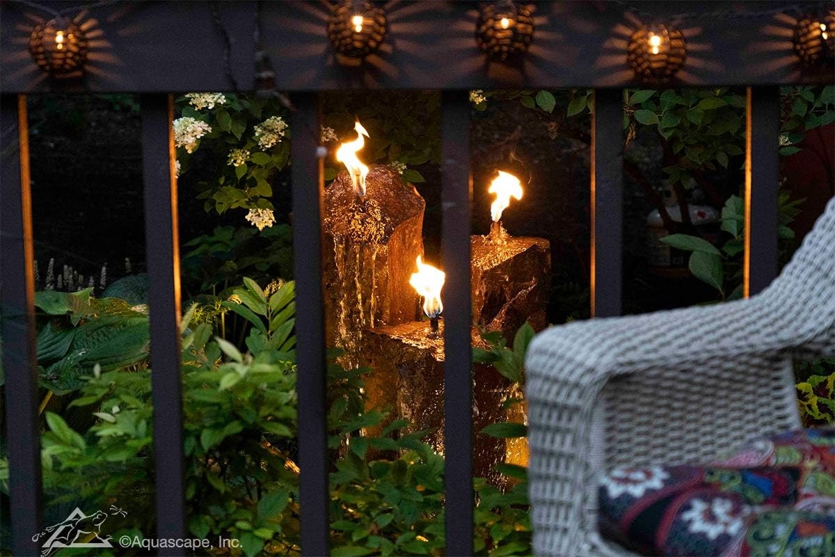 Aquascape Fire and Water 3-Piece Basalt Torch System | 58103