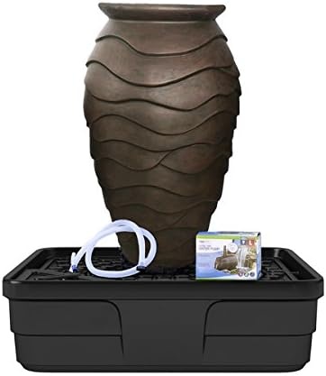 Aquascape Scalloped Urn Landscape Fountain Kit with Aquabasin and Ultra Pump, Medium | 78270(Medium Urn Kit)