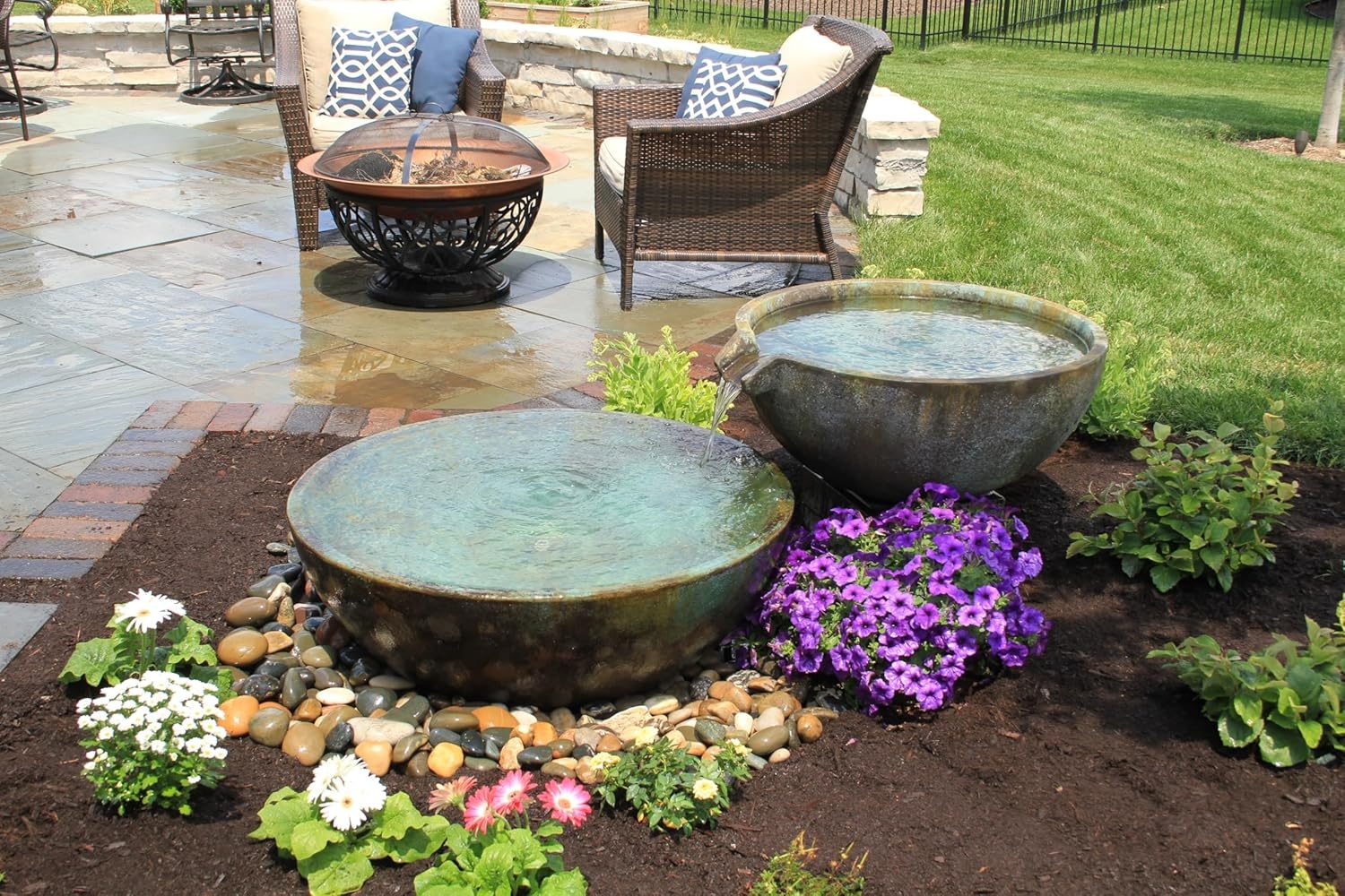 Aquascape Spillway Bowl and Basin Landscape and Garden Fountain Kit | 58087(Basin 40-in)